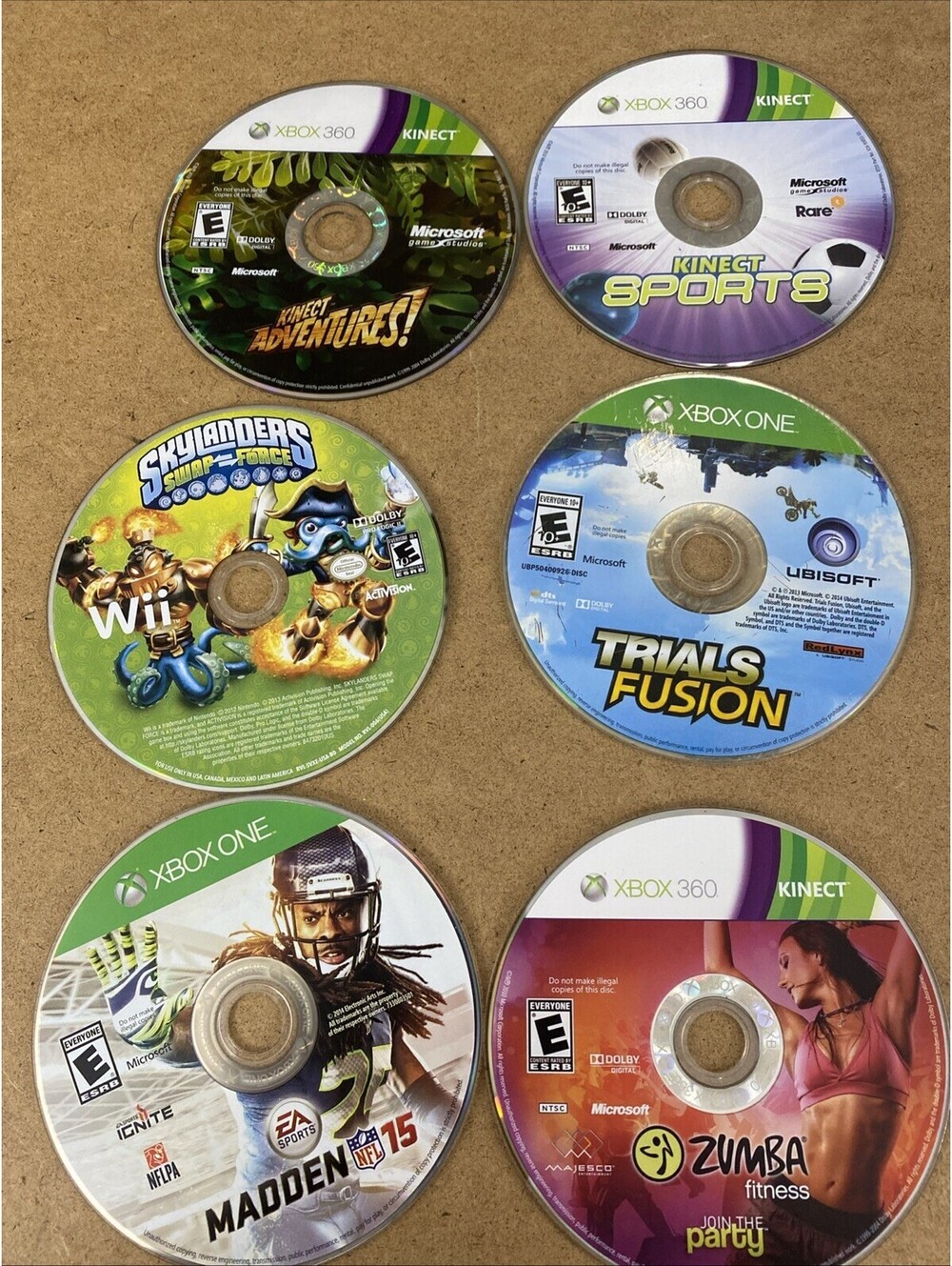 Xbox & Xbox 360 Disc Bundle  Lot Of 6